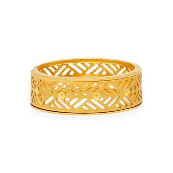 Stylish Plain Gold Finger Ring For Men