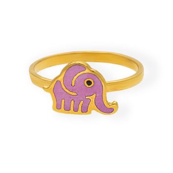 Elephant Gold ring For Kids