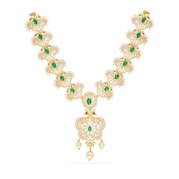 Elegant Emerald Necklace Stone Necklace 