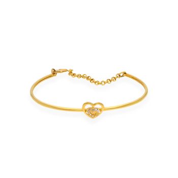 Heart-Shaped Gold Bracelet For Women