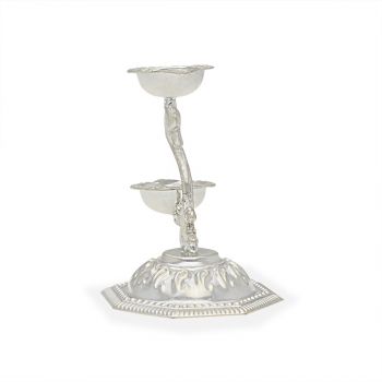 Pure Silver Diya With Swan Design