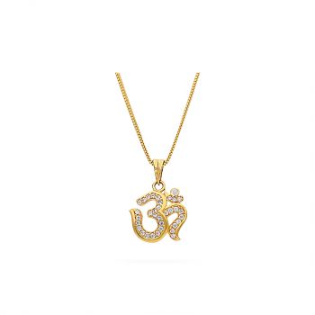 Om Pendant With Stones