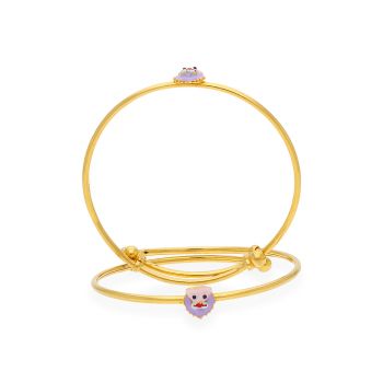 Lion Enamel Gold Bangle For Kids