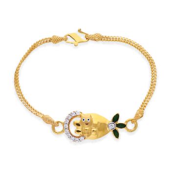 Floral Gold Bracelet For Kids