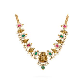 Traditional Rubies and Emeralds Necklace