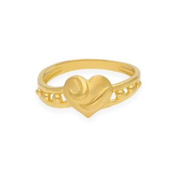 Gold Heart-shaped Ring For Women