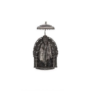 Silver Baba Idol with Antique  Finish