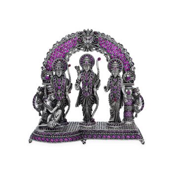  Ram Parivar Statue with Antique Silver  Finishing