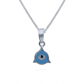 Blue Evil eye silver pendent