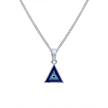 Triangle Evil Eye Pendent