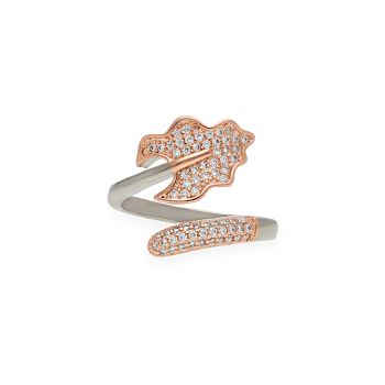 Rose Gold Polish Silver Ring For Women