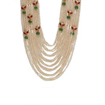 White Beaded Multilayer Haram