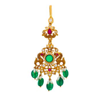  Exquisite 22kt Gold Maang Tikka for Eternal Charm