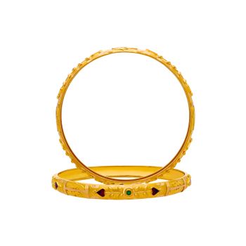 Sleek 22K Gold Bangle with High-Shine Finish