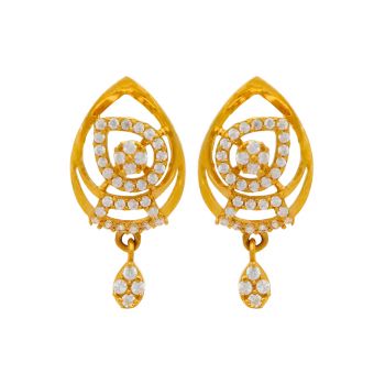 Radiate Luxury with 22K Gold Hanging Earrings