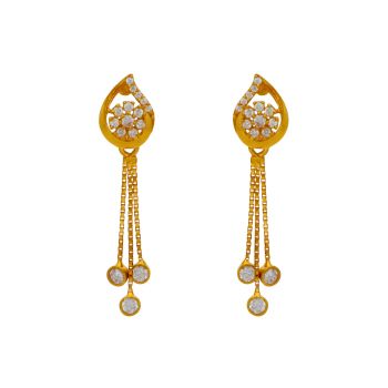 22 Carats of Sparkle: Stunning Gold Danglers