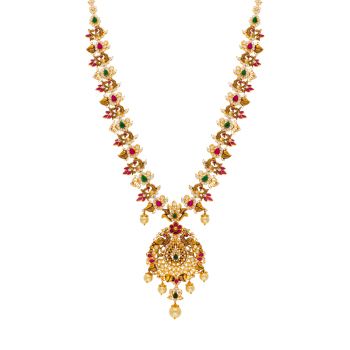 Magnificent Divine Ruby and Emerald Gold Haram