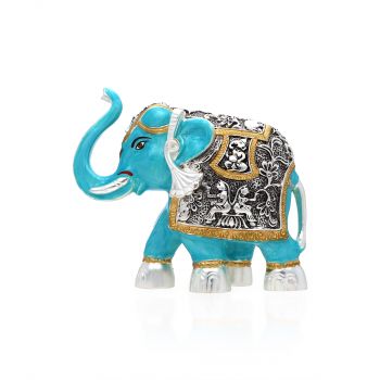 BLUE ELEPHANT IDOL FOR DECORATION