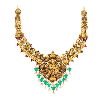 Antique Emerald & Ruby Laxmi Necklace