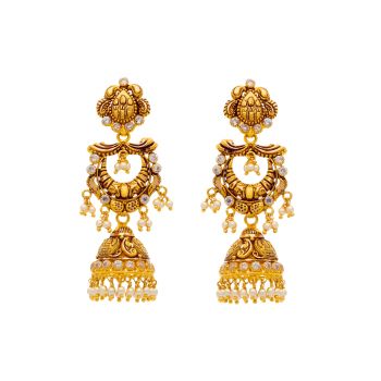 Buy Gold Ginni Chandbali Earrings Online