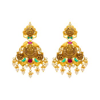 Emerald Echoes Ruby & Emerald Antique Earrings