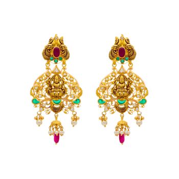 Vibrant Vortex Ruby & Emerald Earrings