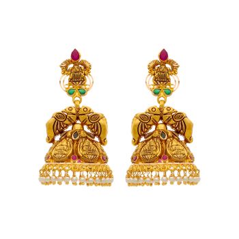 Regal Ruby & Emerald Jhumka Delight