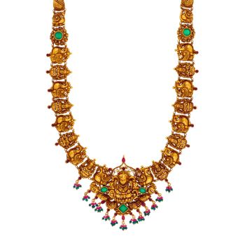 Antique Gold Haram Enhanced by Rubies and Emeralds