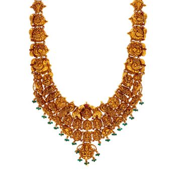 Gold Antique Haram Featuring Ruby and Emerald Accents