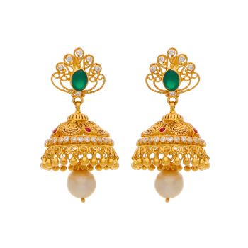 Twilight Treasures Ruby & Emerald Jhumka