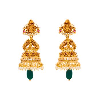 22Kt Beautiful Gold Jhumkas