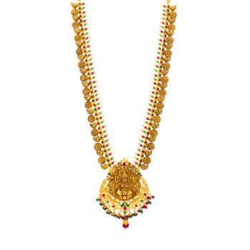 Auspicious Antique Gold Goddess Lakshmi Haaram