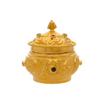 Traditional 22k Gold Kumkum Box