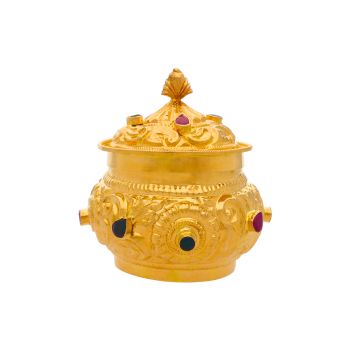 22K Gold Kumkum Box