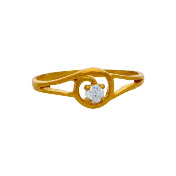 Gold Luminous Loop Finger Ring