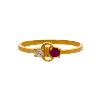 Divine Dazzle Gold Finger Ring