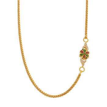 Long Chain With Flower Pendant