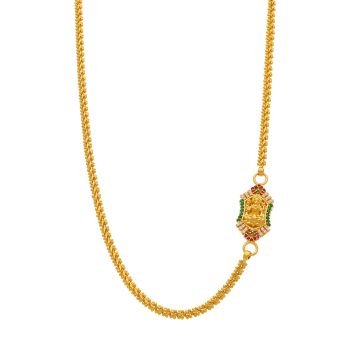 Long Thali Chain With Godess Lakshmi With Stones