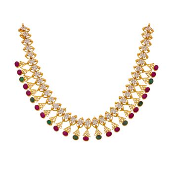 Radiant 22kt Gold Stone Necklace