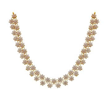 Elegant Shine: 22kt Gold Stone Necklace