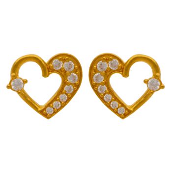 Eternal Love: 22kt Heart Earrings