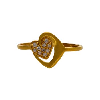 Classic Elegance: Gold Stone Finger Band