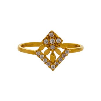 Fancy Glossy Gold Finger Ring - Naina Collection