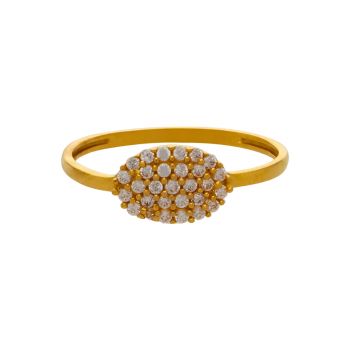 Oval Simplicity Gold Ring - Naina Collection