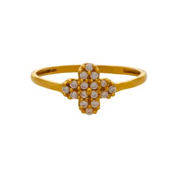 Floral Light Weight  Gold Ring - Naina Collection