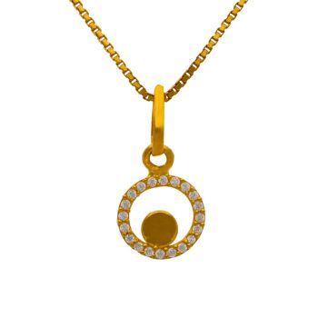  Radiant Circular Bloom Gold Pendant