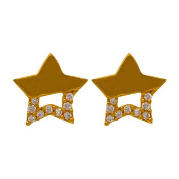 Twinkling Galaxy Star Gold Earrings - Naina Collection