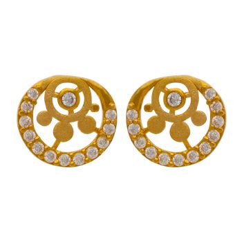 Attractive Flora Gold Earrings - Naina Collection