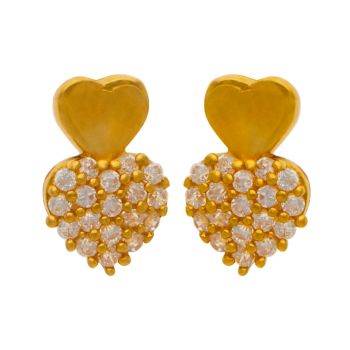 DUAL HEART EARRING - Naina Collection