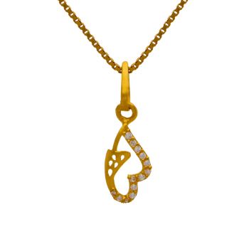 Elegant Gold Pendant - Naina Collection